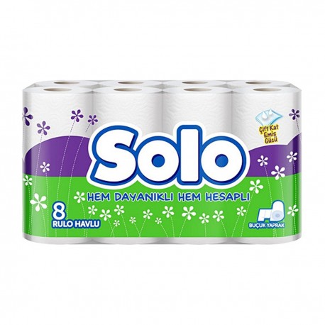 Solo Rulo Havlu 8'li 2 Katlı 3'lü Koli