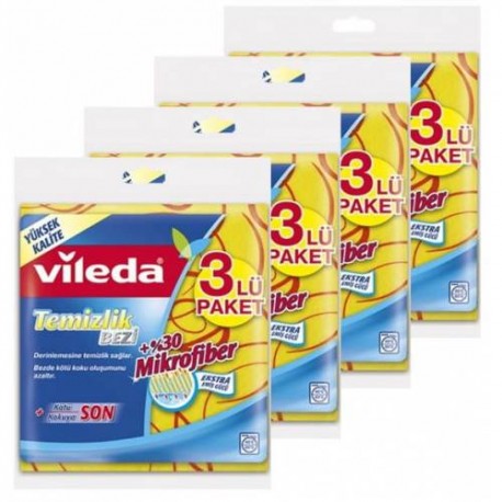 Vileda Sünger Bez 3'lü Eko Paket